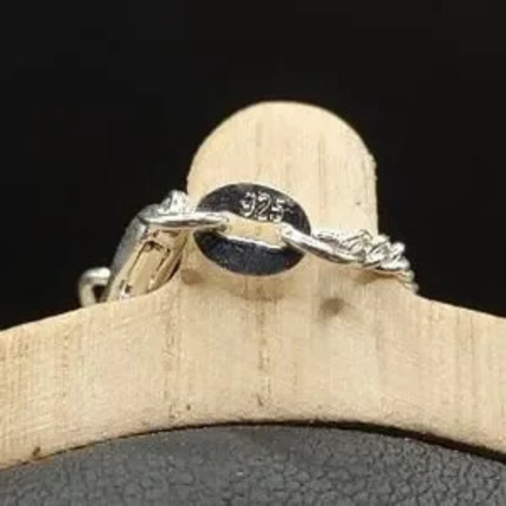 925 Silver Necklace w/ Cross Green Jade Womens Mens Christmas Birthday Gift NEW